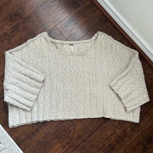 Free People Slouchy Cropped Sweater